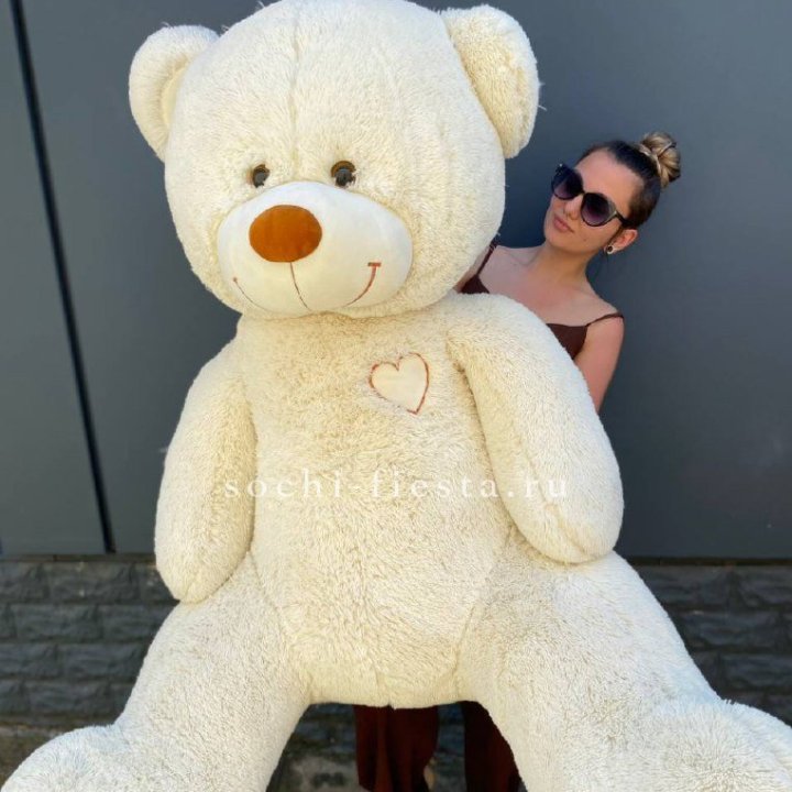 Белый плюшевый мишка большой в Пензе