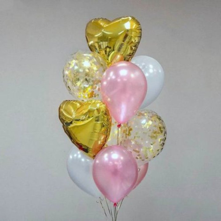 Облако шаров "Рози голд" в Пензе