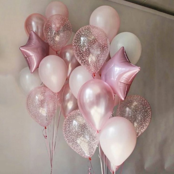 Фонтаны шаров "Розовый" в Пензе