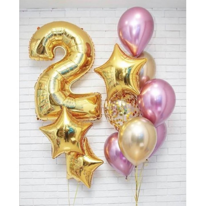 Цифра с фонтанами шаров  в Пензе