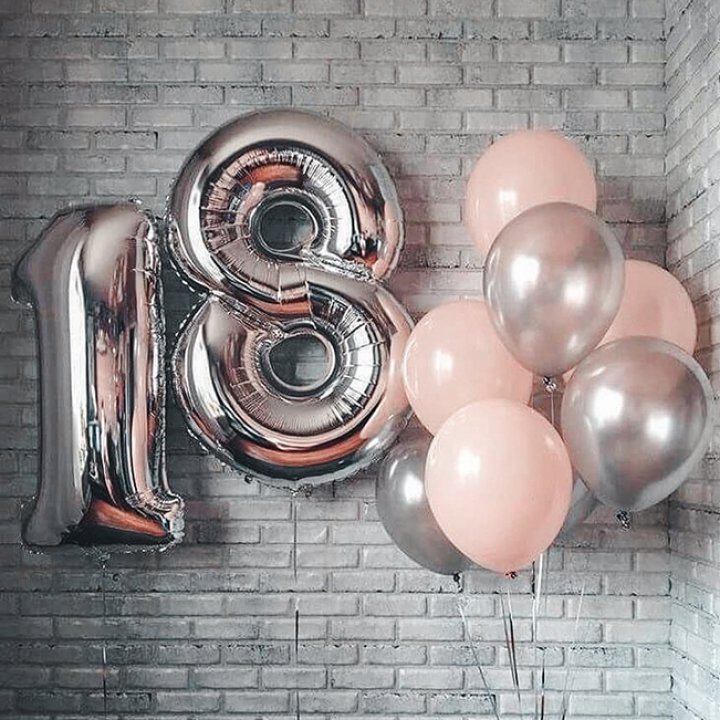 Фольгированный шар Серебряная Цифра в Пензе