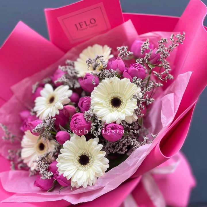 Букет гербер и мисти бабблс  в Пензе