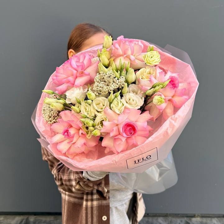 Букет "Розы с эустомой" в Пензе