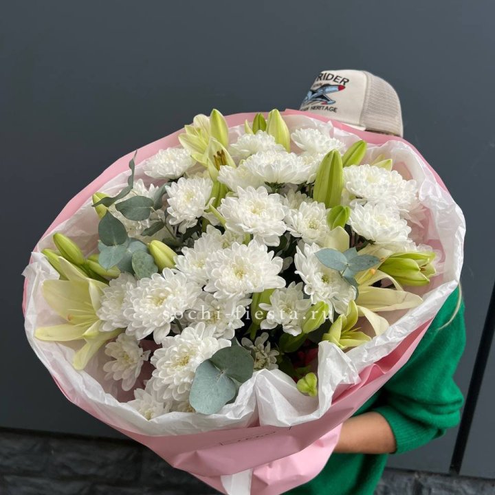  Букет  хризантемы и лилии в Пензе