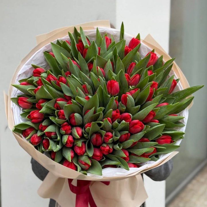 101 красный тюльпан в Пензе