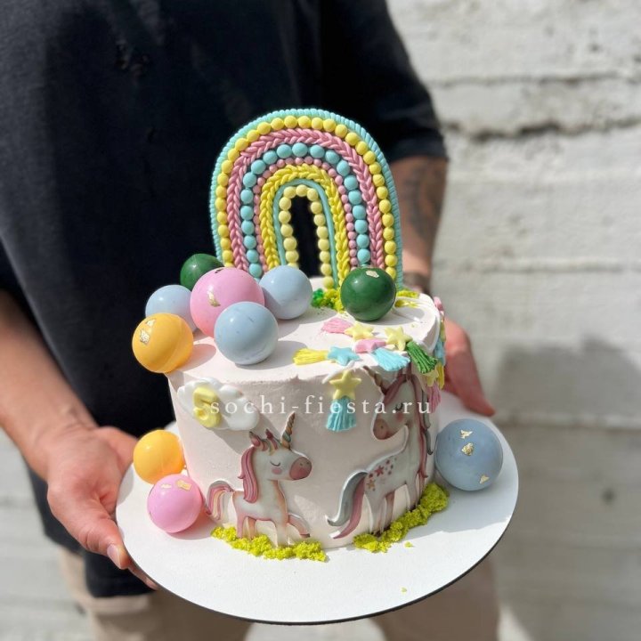 Торт "Радуга с единорогом" в Пензе