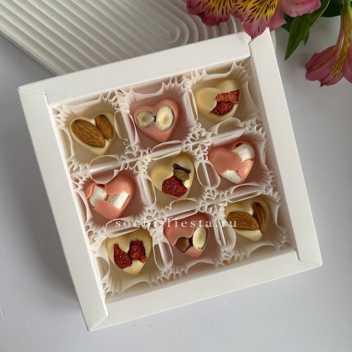 Набор конфет из бельгийского шоколада Сердца в Пензе