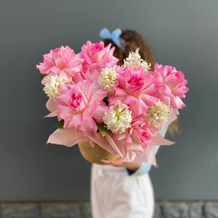 Дуо розы и гиацинты в Пензе