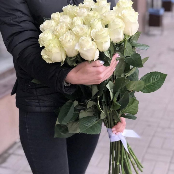 Голландские розы белые в Пензе