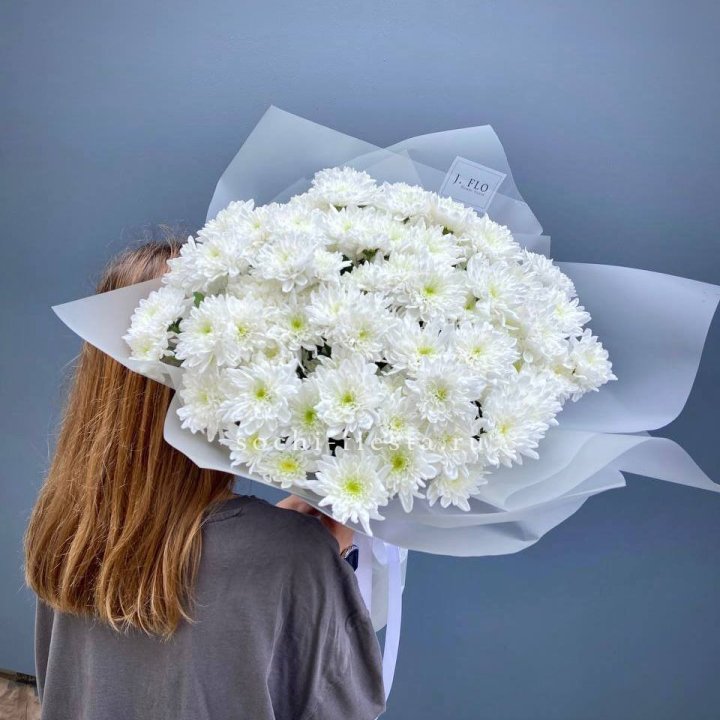 Букет хризантем "Белая снежинка" в Пензе