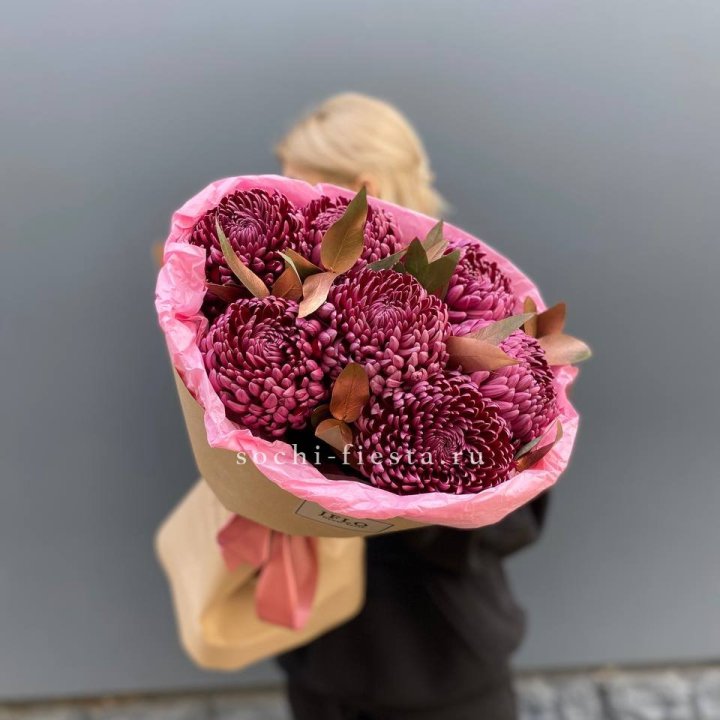 7 Хризантем Бигуди в золоте в Пензе