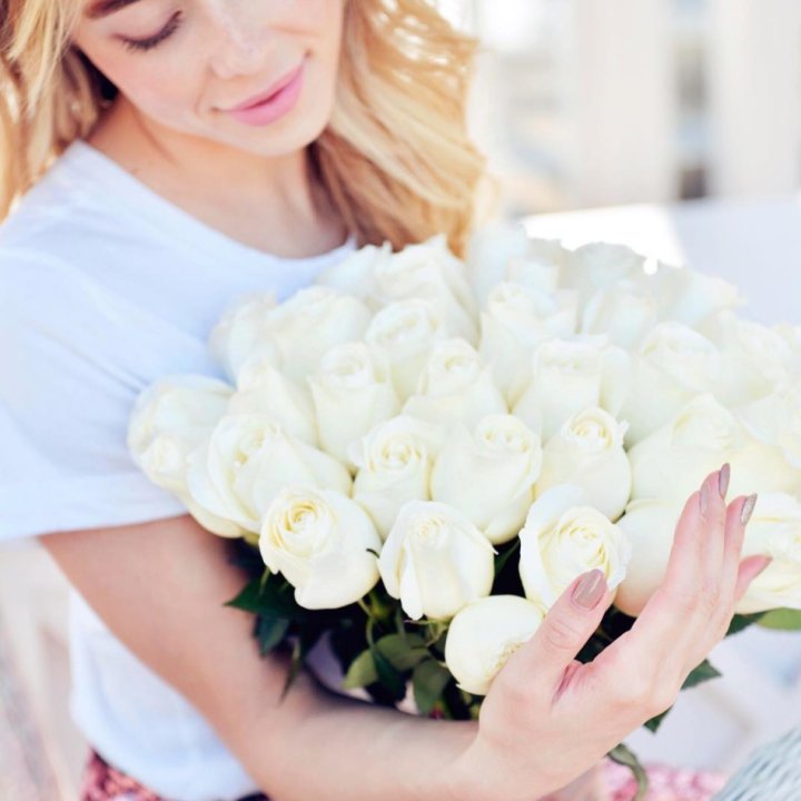 Букет высоких роз "Облака" в Пензе