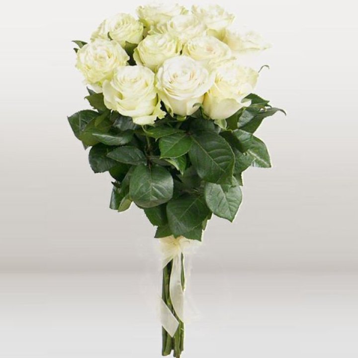 11 белых голландских роз в Пензе