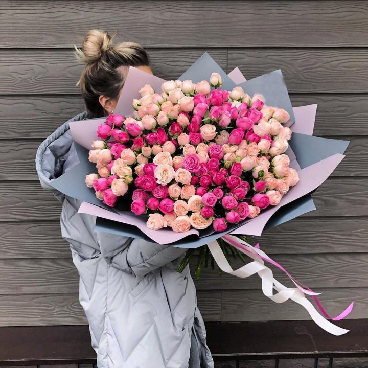 55 роз микс кустовых в Пензе