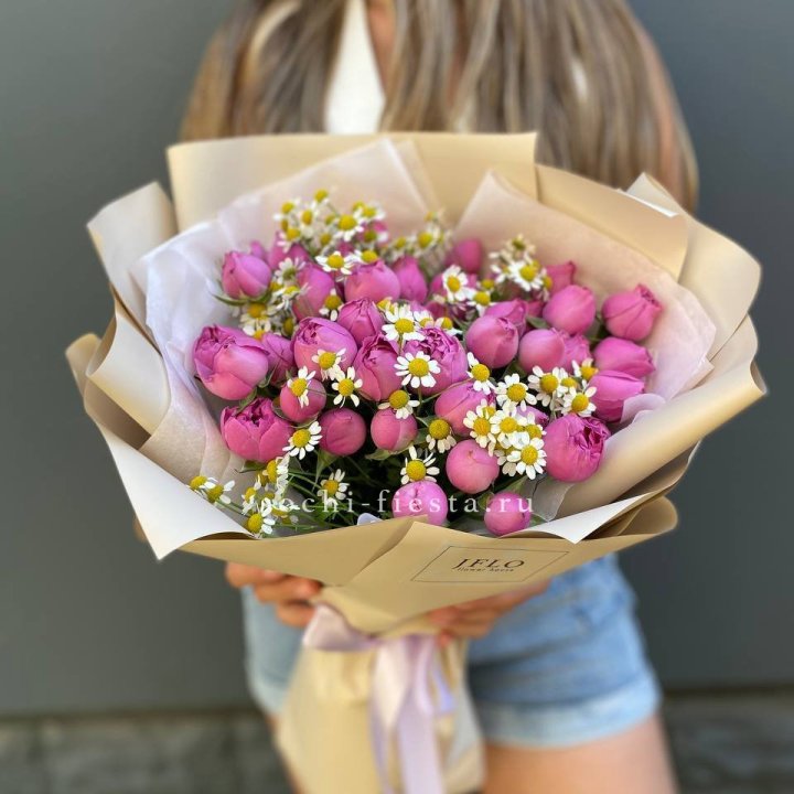 Дуобукет мисти с ромашками  в Пензе