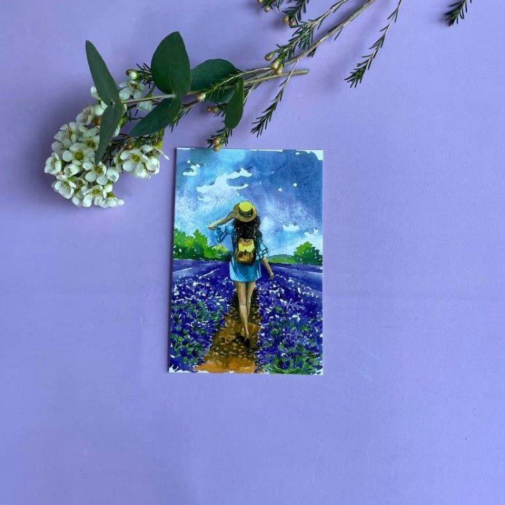 Открытка к букету "Цветочная дорога" в Пензе