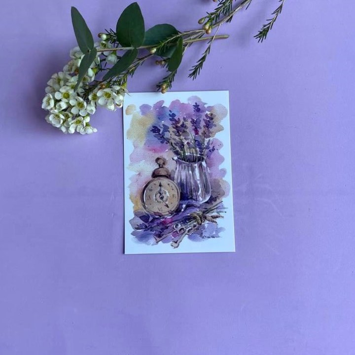 Открытка к букету "Часы" в Пензе