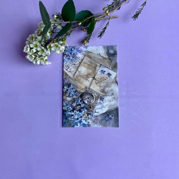 Открытка к букету "Время" в Пензе