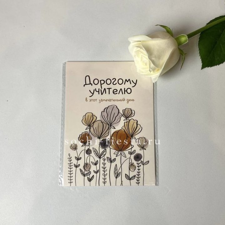 Открытка к букету "Дорогому учителю" в Пензе