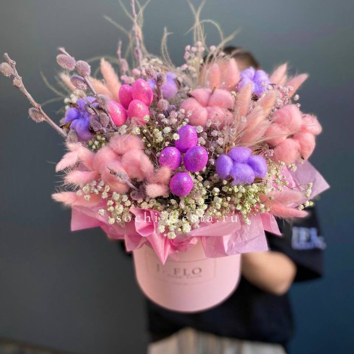 Сухоцветы в коробке  в Пензе