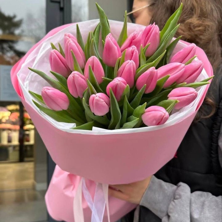  19 розовых тюльпанов в Пензе