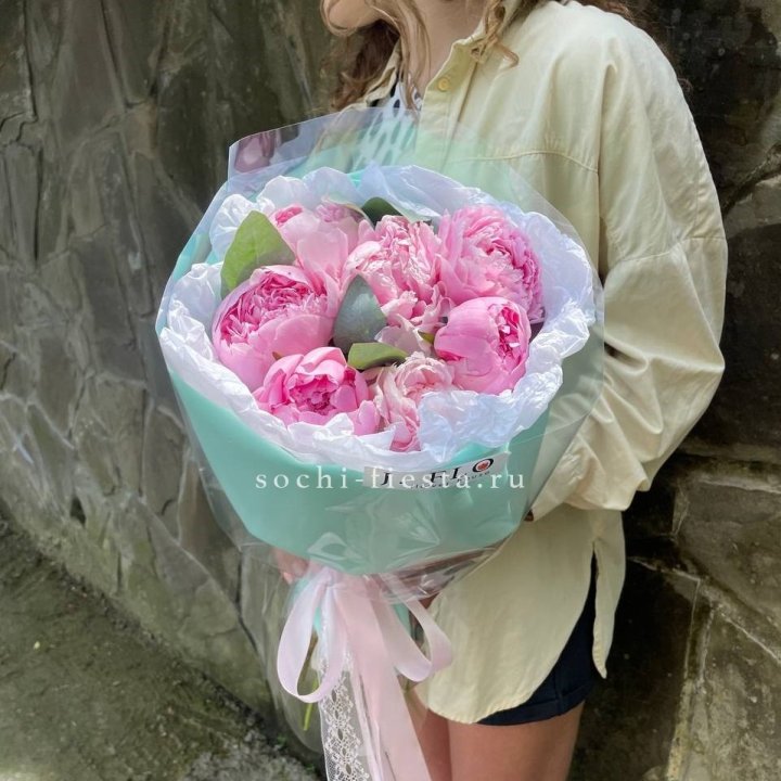 7 зефирных пионов в фоамиране в Пензе