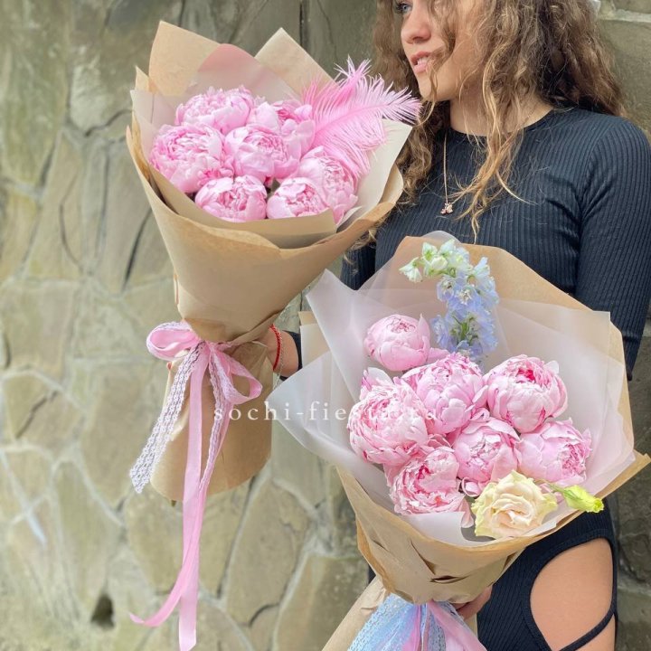 7 зефирных пионов  в Пензе