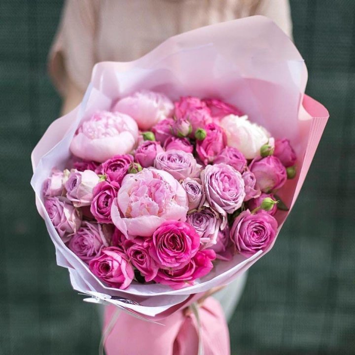 Букет с пионами "Леси" в Пензе