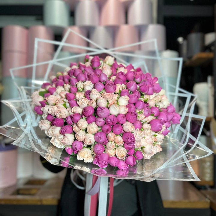 101 кустовая пионовидная роза в Пензе