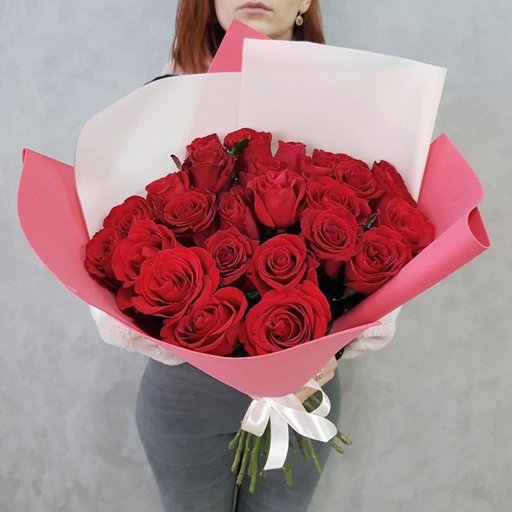 25 Красных роз рози вайт в Пензе