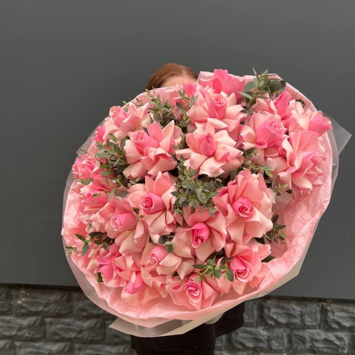  25 розовых французских роз в Пензе