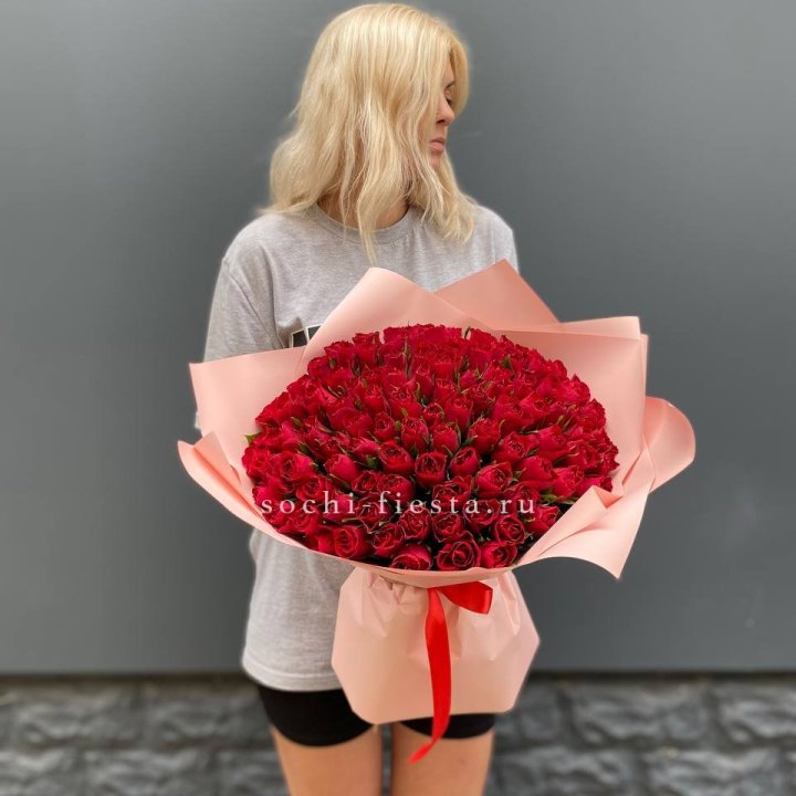 101  красная кенийская роза  в Пензе