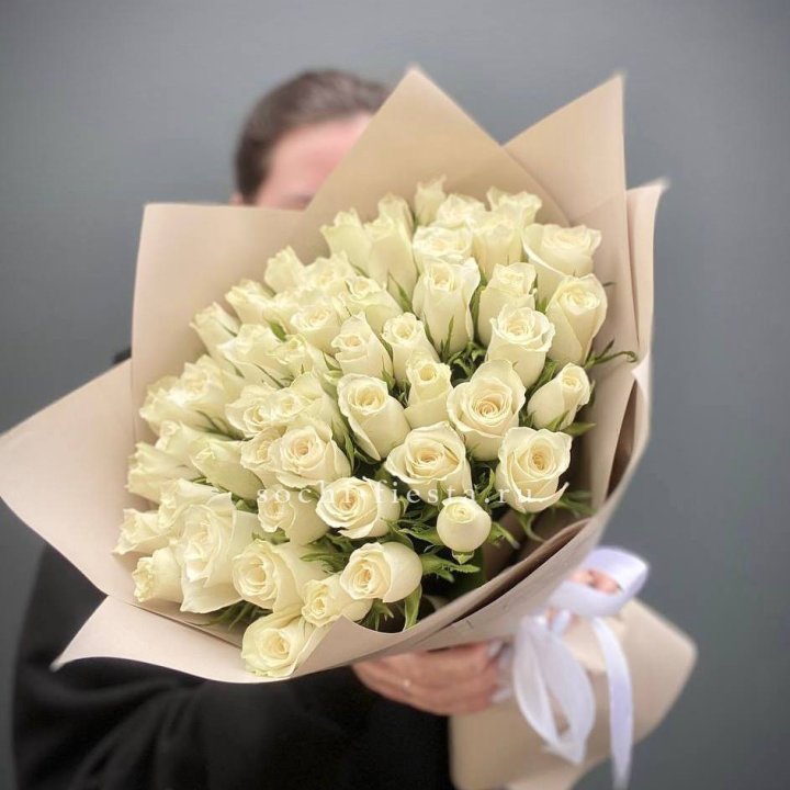 51 белая кенийская роза  в Пензе