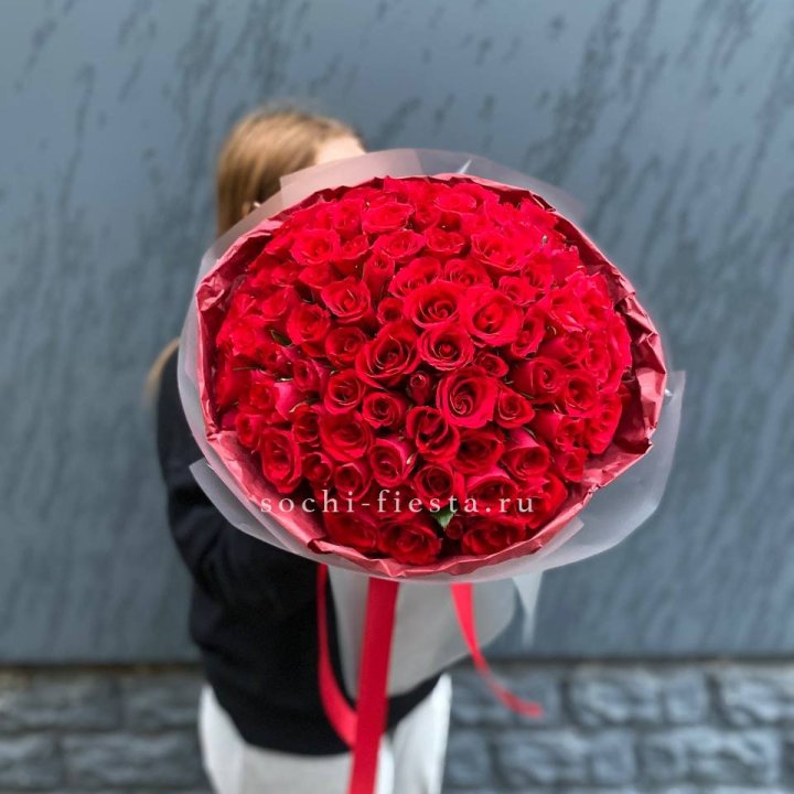 101  красная кенийская роза  в Пензе