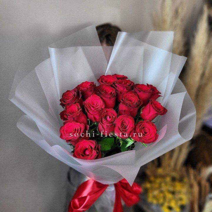 17 красных роз "Нет времени ждать" в Пензе