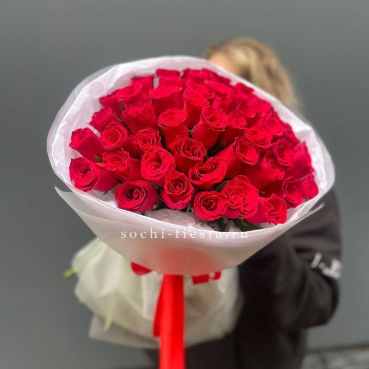 55 красных роз "Амелия" в Пензе