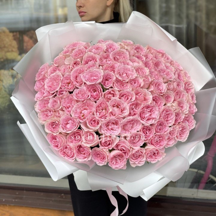 101 нежно-розовая роза в Пензе