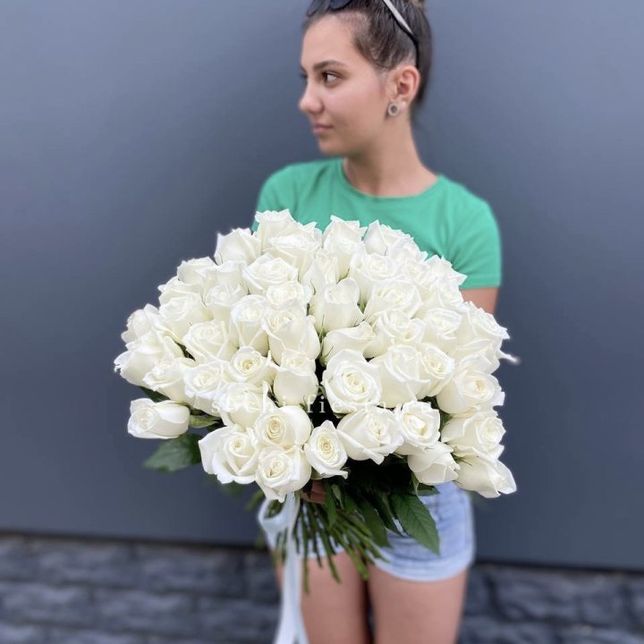 51 белая роза в Пензе
