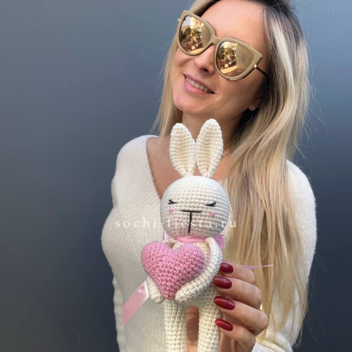 Зайка с сердцем ручной работы в Пензе