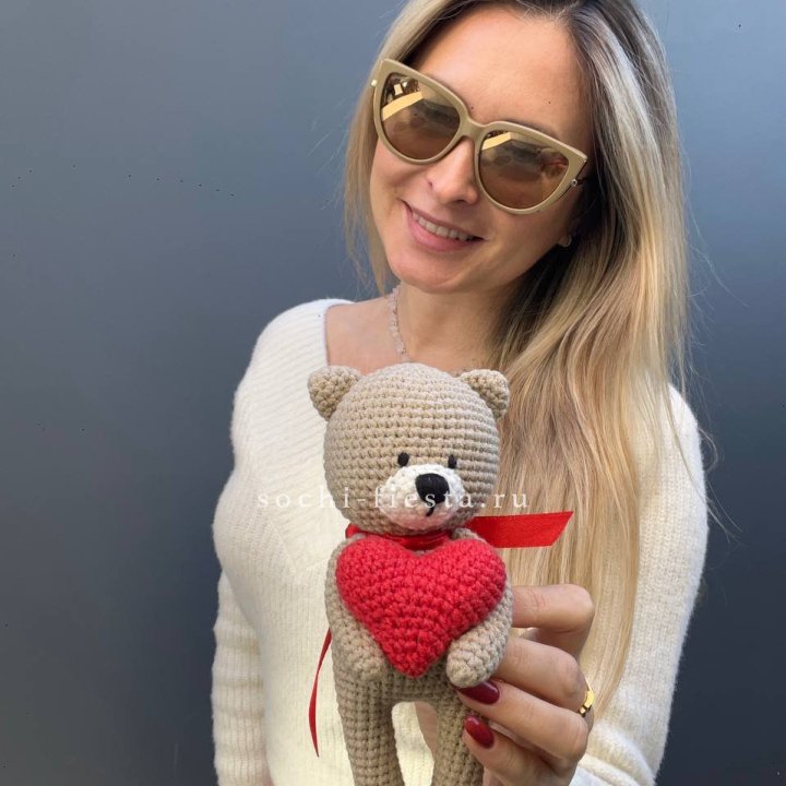 Мишка с сердцем ручной работы в Пензе