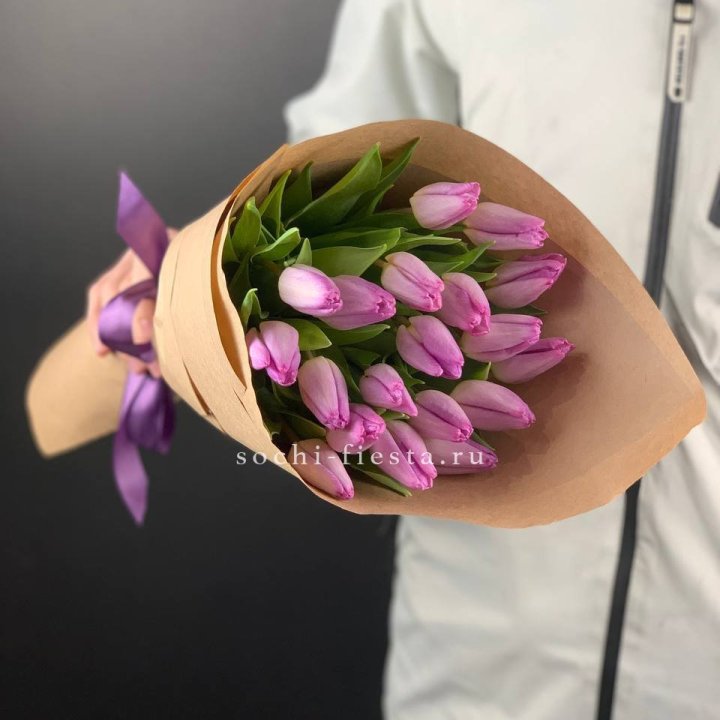 19 розовых  тюльпанов в Пензе