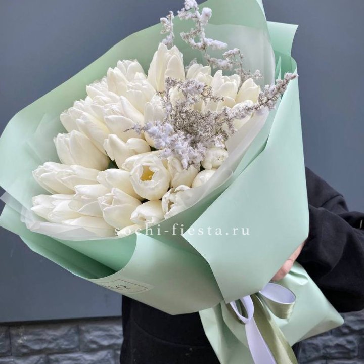 Букет белых тюльпанов "Бьянко" в Пензе