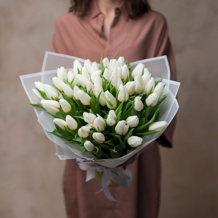 51 белый тюльпан в Пензе