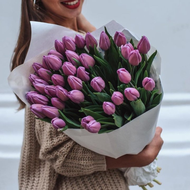 39 сиреневых тюльпанов в Пензе