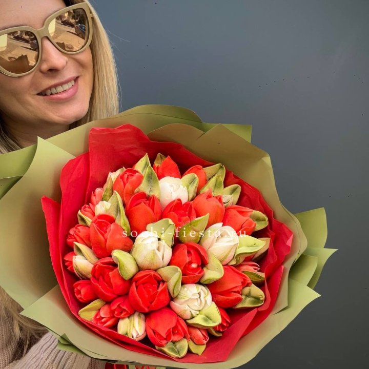 Зефирный букет из тюльпанов в Пензе
